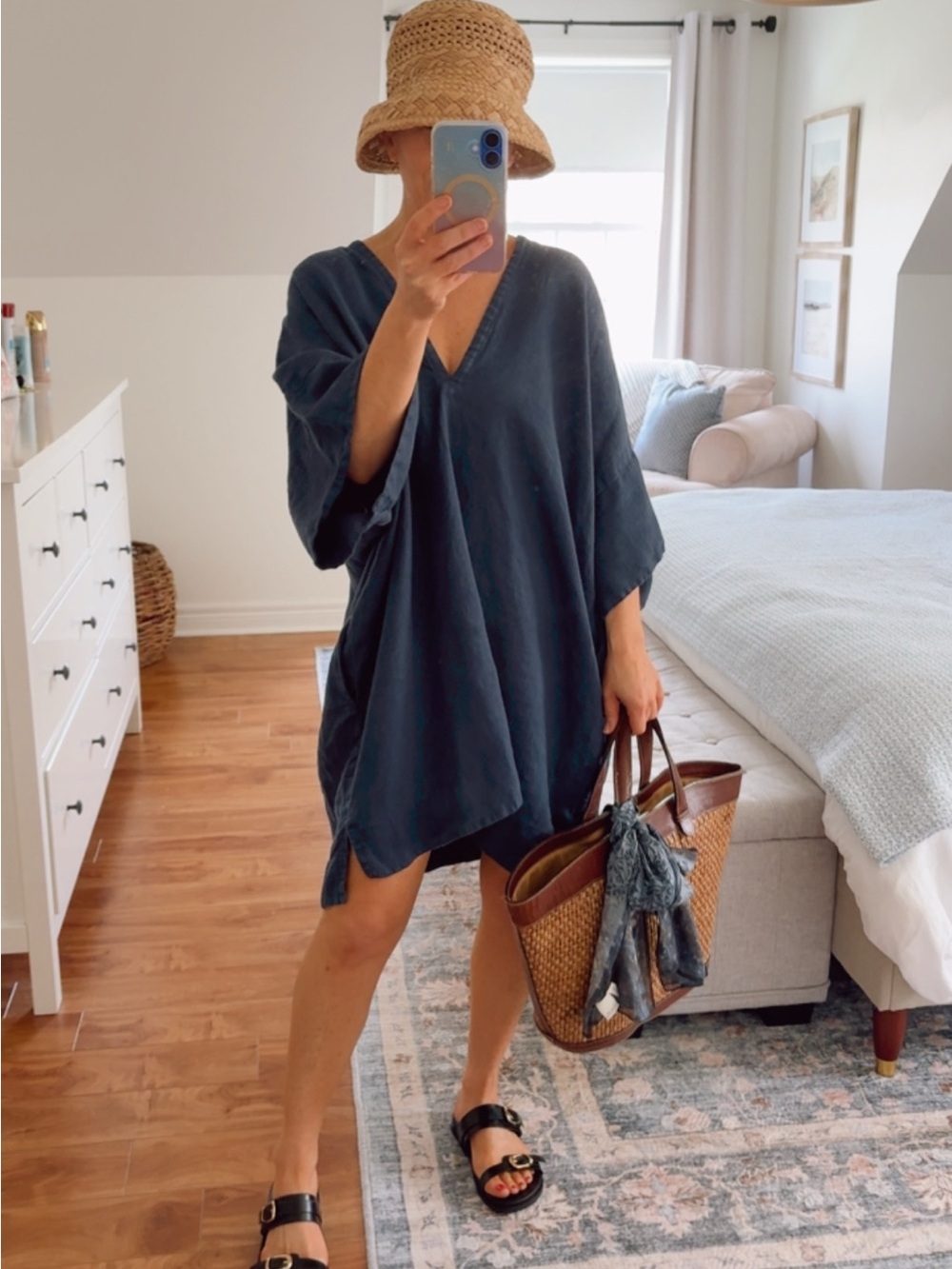 Mamene throw on tunic - linen - small/medium